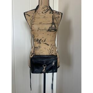 Rebecca Minkoff Mini MAC Leather Black Crossbody Bag